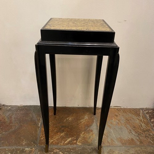 C1940 A French Ebonised & Gilt Occasional Table By Jean Pascaud