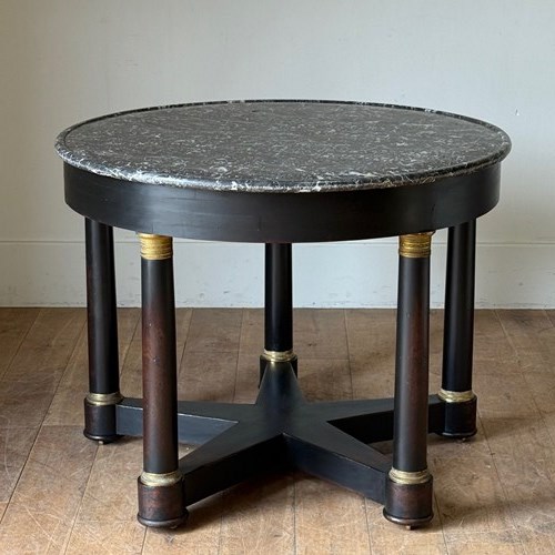 C1830 A Stylish French Ebonised Empire "Star" Base Gueridon