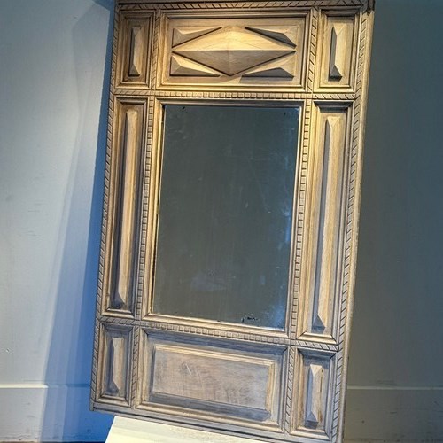C1910 A French Oak Bolection Moulded Mirror