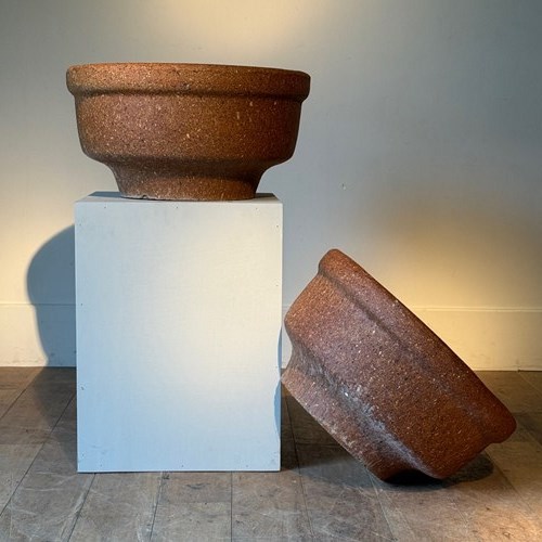 C1970 A Set Of 8 Valencian Italian Reconstituted Terracotta Planters