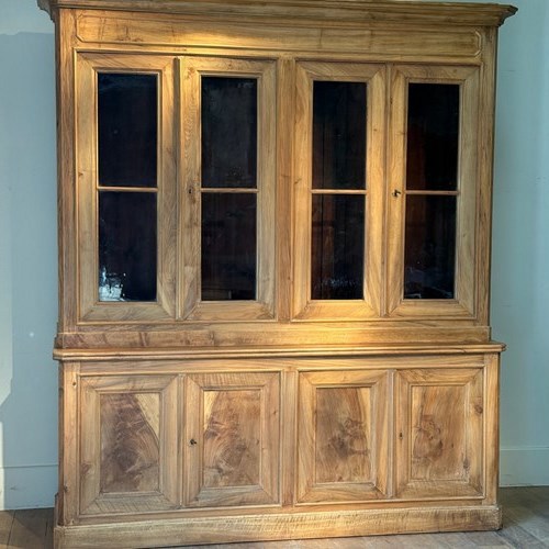 C1860 A Stylish French Walnut 4 Door Bookcase