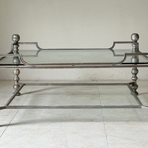 Spanish Silvered Iron Square Coffee Table