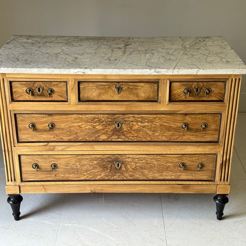 C1795-99 A Smart French Walnut Directoire Commode