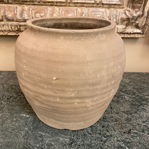 C1860 A Chinese Grey Clay Pot