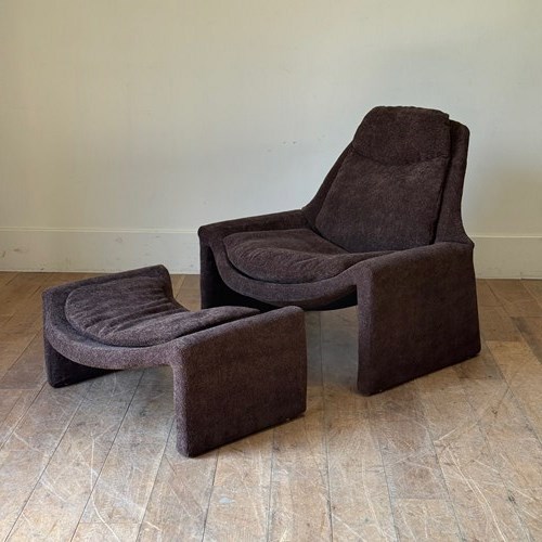 C1960 An Italian Armchair & Ottoman By Vittorio Introini For Saporiti