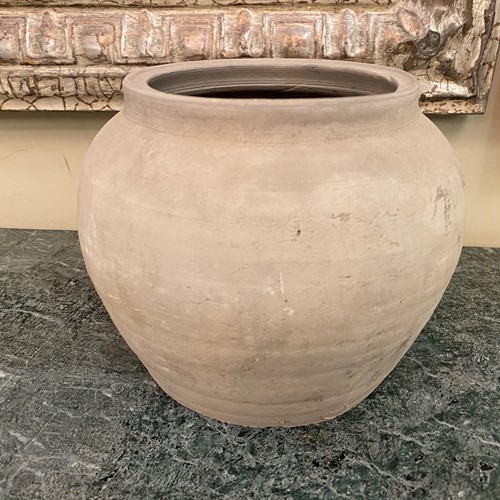 C1860 A Chinese Grey Clay Pot.