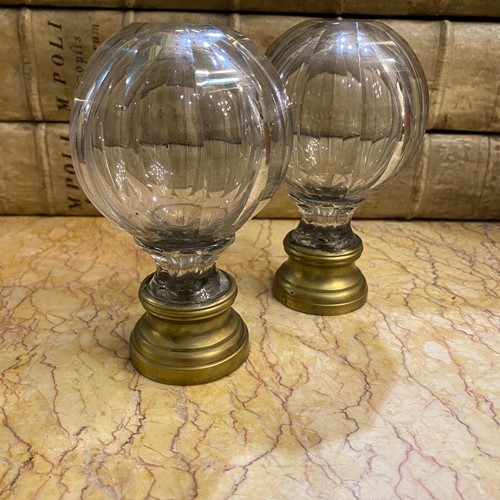 C1860 A Crystal Boule D'escalier