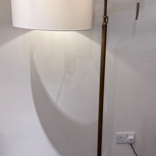 C1950 An Italian Telescopic Extendable Brass Floor Lamp