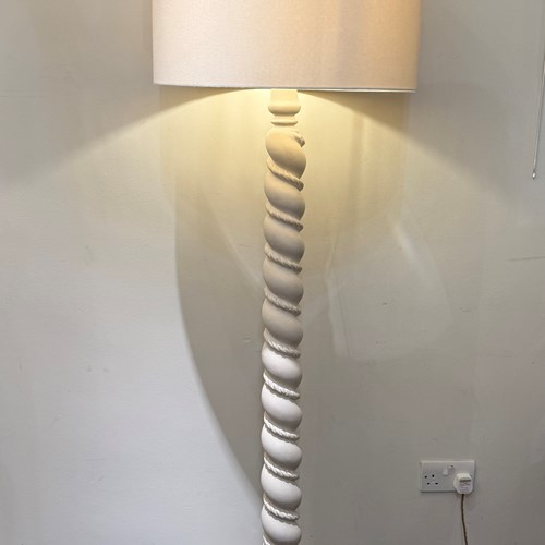 C1930 A French Plaster Twisted Floor Lamp