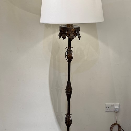 C1960 A Spanish Gilt Iron Floor Lamp