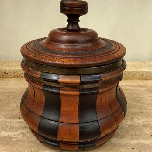 C1800 A Dutch Wooden Tobacco Jar