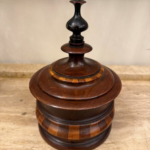 C1800 A Dutch Wooden Tobacco Jar