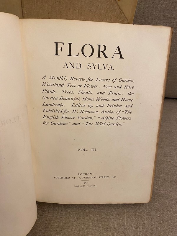 1903-5 3 Vellum Bound Volumes Of Flora & Sylva Books-nick-jones-img-5917-main-637974535412881943.jpeg