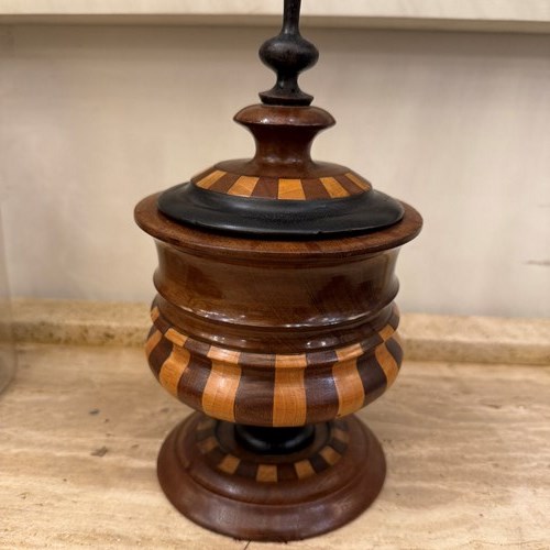 C1780 A Dutch Wooden Tobacco Jar