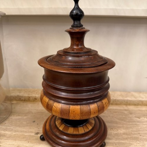 C1780 A Dutch Wooden Tobacco Jar