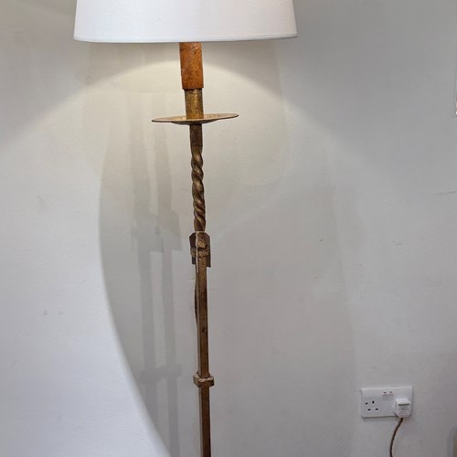 C1960 A Spanish Gilt Iron Floor Lamp