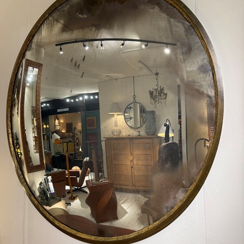 C1950 A Huge Convex Mirror From Central Europe 