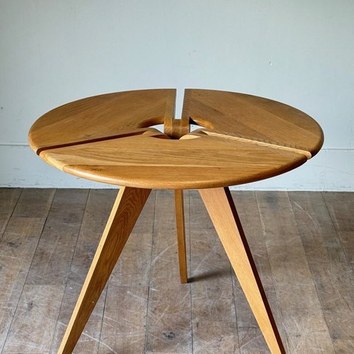 C1970 A Wonderful French Oak Segmented Gueridon