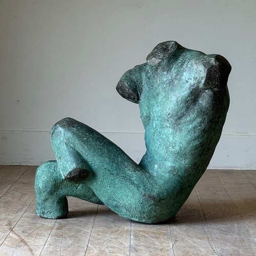 C1966 A Life Size French Bronze Torso Sculpture By Erno Szegdi