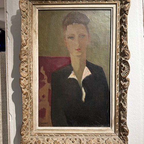 C1950 A Stylish Oil On Canvas By Michel Cadoret