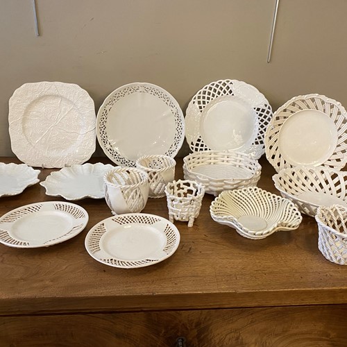 A Collection Of Vintage Basket Pottery
