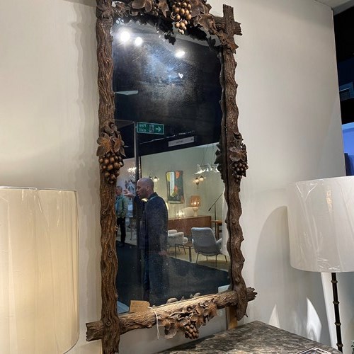 C1870 A French Faux Bois Mirror