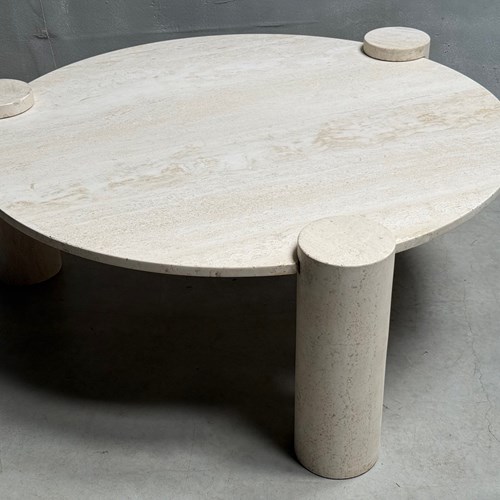 C1970 A Spanish Circular Travertine Coffee Table