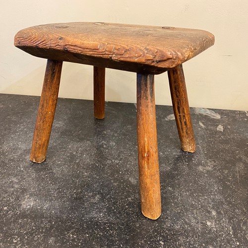 An 18th Century English Folk Art Milking Stool