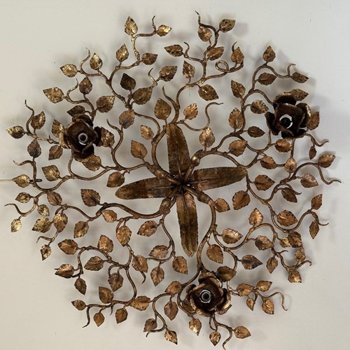 C1960 A Spanish Gilt Iron Twig Chandelier