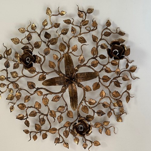 C1960 A Spanish Gilt Iron Twig Chandelier