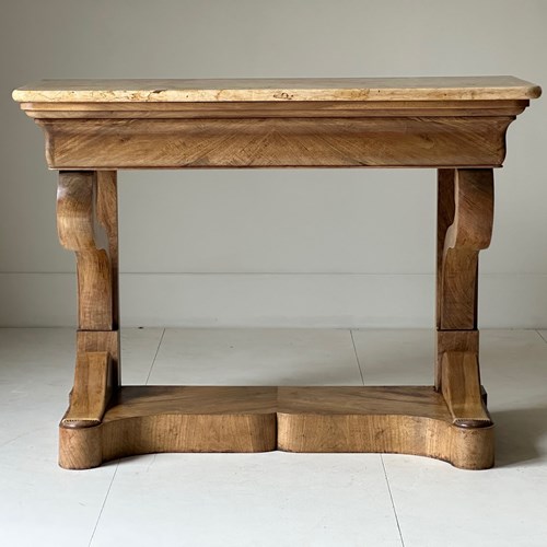 C1830 A Stylish French Empire Walnut Console Table