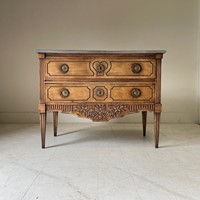 C1780 A Chic French Walnut 2 Drawer Commode