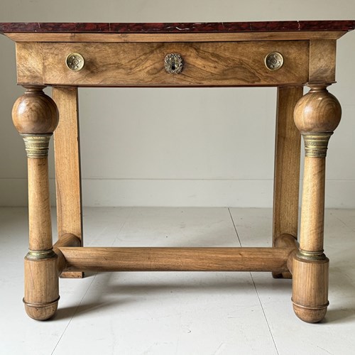 C1820 An Unusual French Empire Walnut Console Table