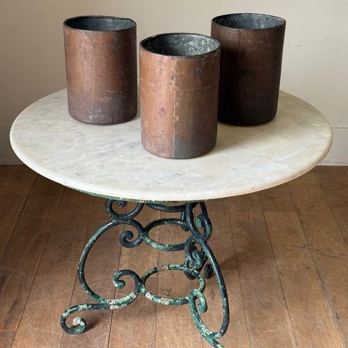 C1960 A Trio Of Italian Copper Ice Cream Dispenser Pots