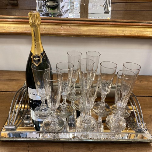C1920 A Set of 10 French Champagne Flutes