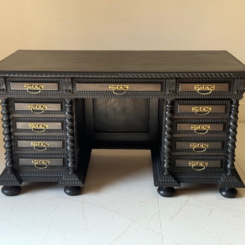 C1870 A Fabulous French Ebonised Desk In The Portuguese Style