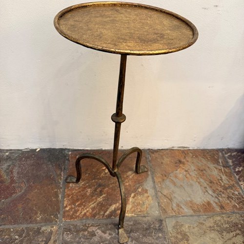 C1960 A Original Spanish Gilt Iron Martini Table. 
