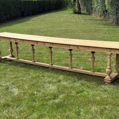 C1840 A French Bleached Oak Console In Henry 2Nd Style