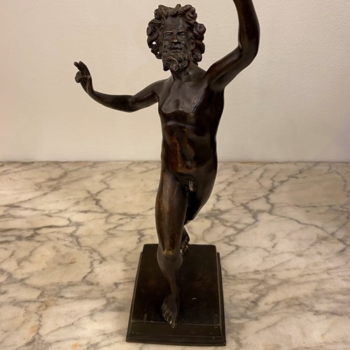 C1830 A Grand Tour Bronze Of The Dancing Faun