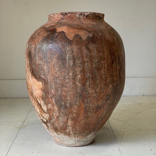 A Spanish 19th Century Terracotta Wine Storage Urn
