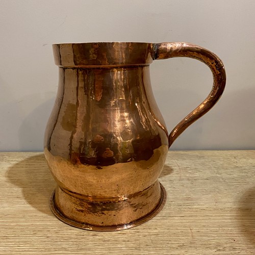 C1850 A 1 Gallon Copper Tankard Measure