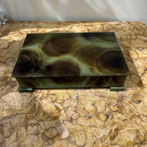 C1930 A French Enamel Bronze Box 