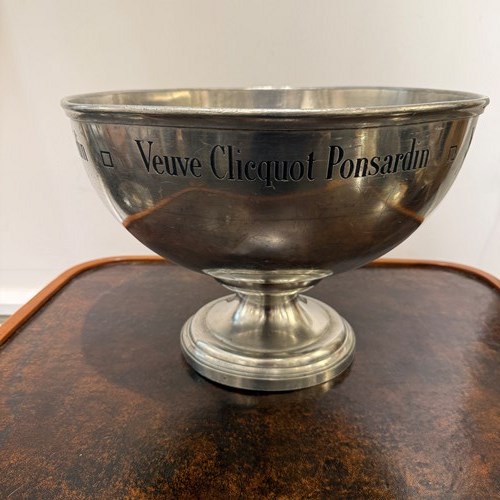 C1930 A Large French Pewter Champagne Bowl Veuve Chicquot