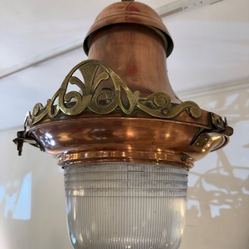 C1930 A French Copper & Glass Lantern