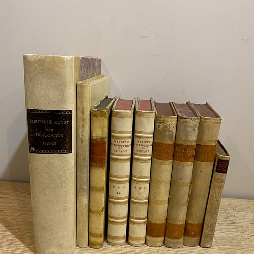 19Th C - A Collection Of 9 Decorative Vellum Books