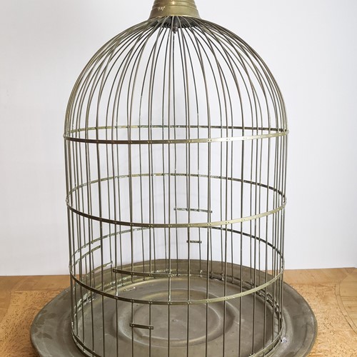 C1930 A Large Brass Bird Cage