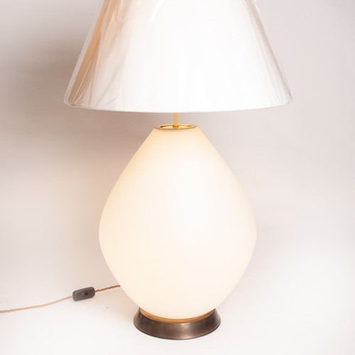 C1950 An Opaline Glass Table Lamp