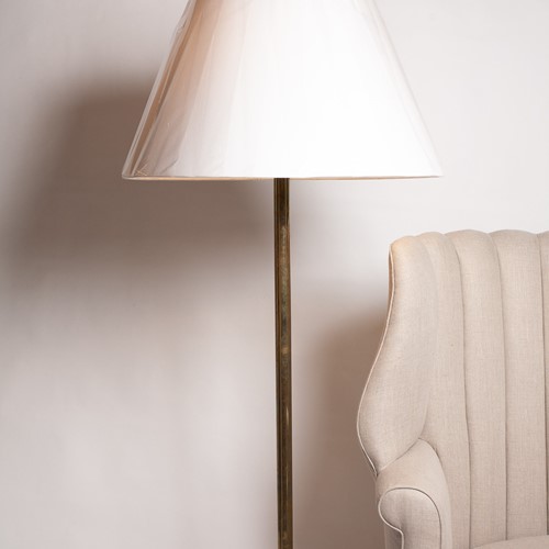 C1950 A Stylish French Brass Floor Lamp