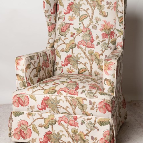 Antique French Napoleon Wing Chair, For Upholstery