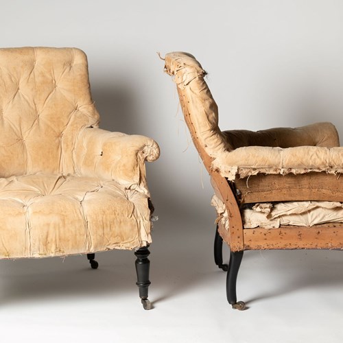 Napoleon III Pair Of Buttoned Chairs